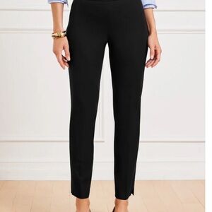 EUC Chic Black Women's Pants Trousers Talbots Heritage Side Zip Stretch Size: 12